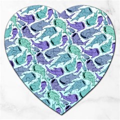 Whale Sharks Jigsaw Puzzle (heart) by mbendigo