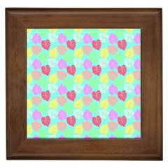 Pastel Rainbow Monstera Framed Tiles by PodArtist