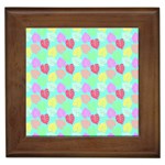 Pastel Rainbow Monstera Framed Tiles Front