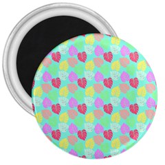 Pastel Rainbow Monstera 3  Magnets by PodArtist