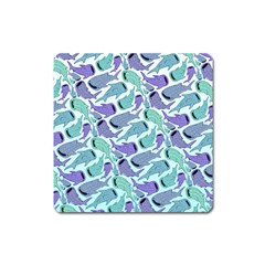 Whale Sharks Square Magnet by mbendigo