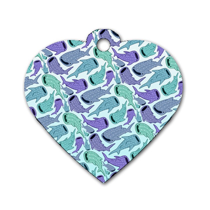 Whale Sharks Dog Tag Heart (Two Sides)