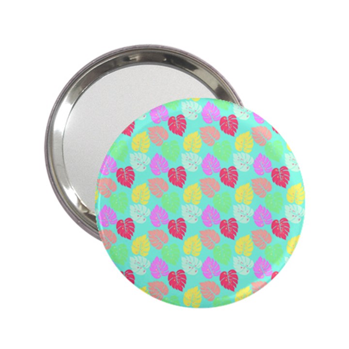 Pastel Rainbow Monstera 2.25  Handbag Mirrors