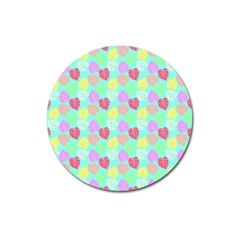 Pastel Rainbow Monstera Magnet 3  (round) by PodArtist