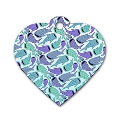 Whale Sharks Dog Tag Heart (one Side)