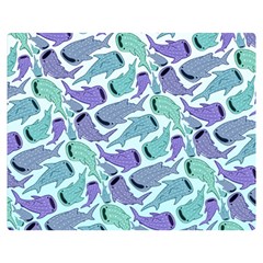 Whale Sharks Double Sided Flano Blanket (medium) 