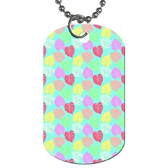 Pastel Rainbow Monstera Dog Tag (two Sides) by PodArtist