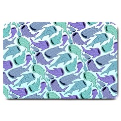 Whale Sharks Large Doormat  by mbendigo