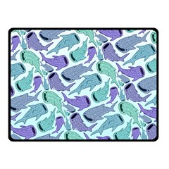 Whale Sharks Fleece Blanket (small) by mbendigo