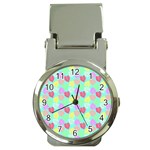 Pastel Rainbow Monstera Money Clip Watches Front