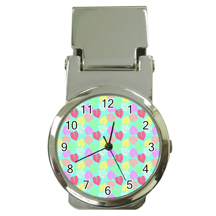 Pastel Rainbow Monstera Money Clip Watches