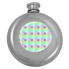 Pastel Rainbow Monstera Round Hip Flask (5 Oz) by PodArtist