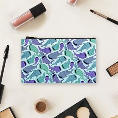 Whale Sharks Cosmetic Bag (small) by mbendigo