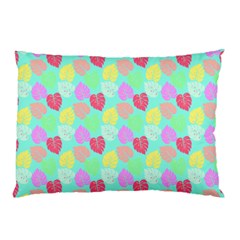 Pastel Rainbow Monstera Pillow Case by PodArtist