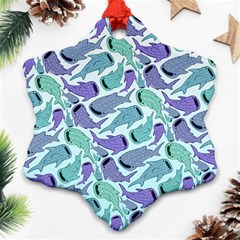 Whale Sharks Ornament (snowflake) by mbendigo