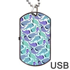 Whale Sharks Dog Tag Usb Flash (one Side)