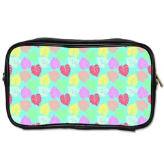 Pastel Rainbow Monstera Toiletries Bag (two Sides) by PodArtist