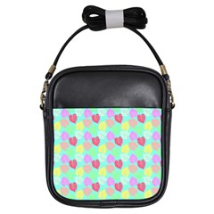 Pastel Rainbow Monstera Girls Sling Bag