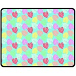 Pastel Rainbow Monstera Fleece Blanket (Medium)  60 x50  Blanket Front