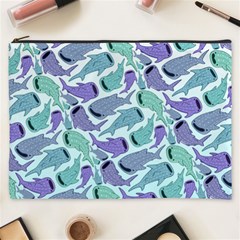 Whale Sharks Cosmetic Bag (xxxl) by mbendigo