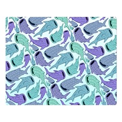 Whale Sharks Double Sided Flano Blanket (large)  by mbendigo