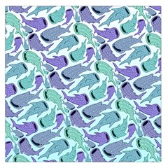 Whale Sharks Large Satin Scarf (square) by mbendigo