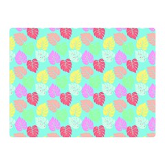 Pastel Rainbow Monstera Double Sided Flano Blanket (mini)  by PodArtist