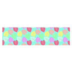 Pastel Rainbow Monstera Satin Scarf (oblong) by PodArtist