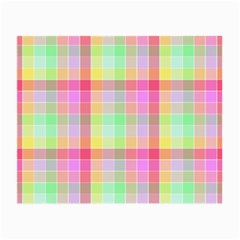 Pastel Rainbow Sorbet Ice Cream Check Plaid Small Glasses Cloth by PodArtist