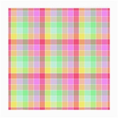 Pastel Rainbow Sorbet Ice Cream Check Plaid Medium Glasses Cloth by PodArtist