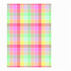 Pastel Rainbow Sorbet Ice Cream Check Plaid Small Garden Flag (two Sides) by PodArtist