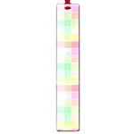 Pastel Rainbow Sorbet Ice Cream Check Plaid Large Book Marks Front