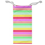 Pastel Rainbow Sorbet Horizontal Deck Chair Stripes Jewelry Bag Front