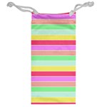 Pastel Rainbow Sorbet Horizontal Deck Chair Stripes Jewelry Bag Back