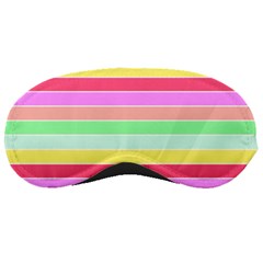 Pastel Rainbow Sorbet Horizontal Deck Chair Stripes Sleeping Masks by PodArtist