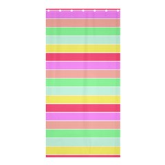 Pastel Rainbow Sorbet Horizontal Deck Chair Stripes Shower Curtain 36  X 72  (stall)  by PodArtist