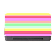 Pastel Rainbow Sorbet Horizontal Deck Chair Stripes Memory Card Reader With Cf by PodArtist