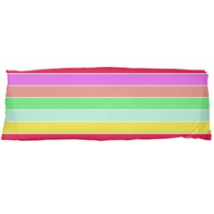 Pastel Rainbow Sorbet Horizontal Deck Chair Stripes Body Pillow Case Dakimakura (two Sides) by PodArtist