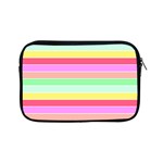 Pastel Rainbow Sorbet Horizontal Deck Chair Stripes Apple iPad Mini Zipper Cases Front