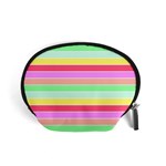 Pastel Rainbow Sorbet Horizontal Deck Chair Stripes Accessory Pouch (Small) Front