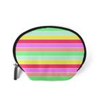 Pastel Rainbow Sorbet Horizontal Deck Chair Stripes Accessory Pouch (Small) Back