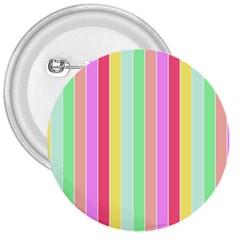 Pastel Rainbow Sorbet Deck Chair Stripes 3  Buttons by PodArtist