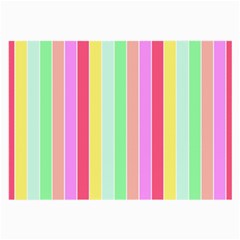 Pastel Rainbow Sorbet Deck Chair Stripes Large Glasses Cloth (2-side) by PodArtist