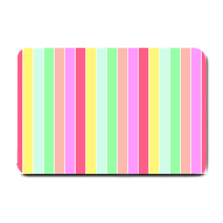 Pastel Rainbow Sorbet Deck Chair Stripes Small Doormat 