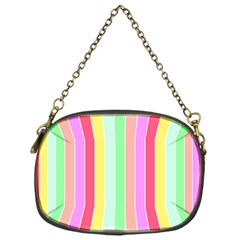 Pastel Rainbow Sorbet Deck Chair Stripes Chain Purse (one Side) by PodArtist