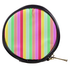 Pastel Rainbow Sorbet Deck Chair Stripes Mini Makeup Bag by PodArtist