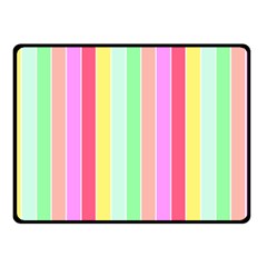 Pastel Rainbow Sorbet Deck Chair Stripes Fleece Blanket (small) by PodArtist