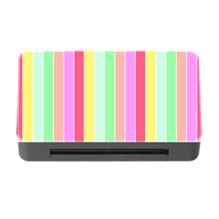 Pastel Rainbow Sorbet Deck Chair Stripes Memory Card Reader With Cf by PodArtist