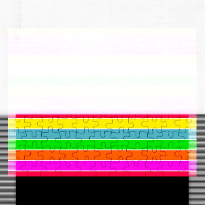 Neon Hawaiian Rainbow Horizontal Deck Chair Stripes Rectangular Jigsaw Puzzl