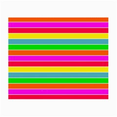 Neon Hawaiian Rainbow Horizontal Deck Chair Stripes Small Glasses Cloth by PodArtist